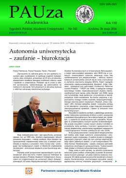 Autonomia uniwersytecka – zaufanie – biurokracja