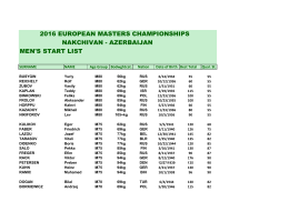2016 european masters championships nakchivan
