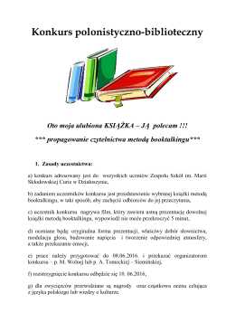 konkurs polonistyczno-biblioteczny