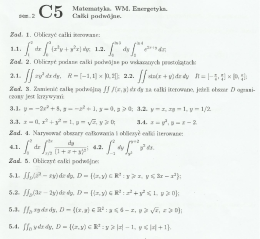 Page 1 C Matematyka. WM. Energetyka. Sem. 2 Całki podw&oacute;jne