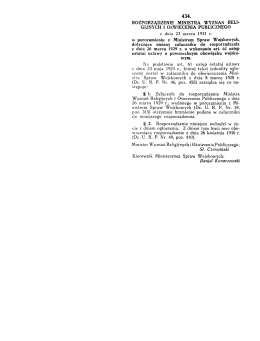 Page 1 434. ROZPORZADZENIE MINISTRA WYZNAN RELI