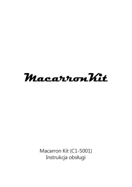 Macarron Kit (C1-5001) Instrukcja obsługi - Tom-Gast