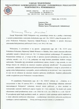 skarga 1 - ZW NSZZ Policjantów woj. pomorskiego