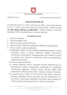 Page 1 Rada Gminy Juchnowiec Kościelny ORG.0002. 18.2016