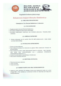 konkurs plastyczny - Gimnazjum nr 2 im. Henryka Sienkiewicza w