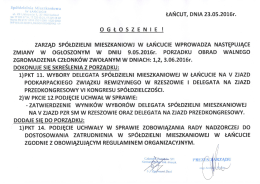 ogłoszenie - walne zgromadzenie członk&oacute;w 2016