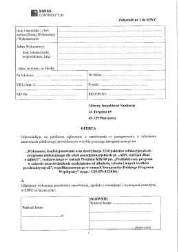 Załącznik nr 1 do SIWZ - formularz ofertowy