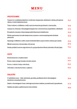 szczeg&oacute;łowe menu - Warsztaty Smaku