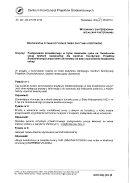 pytania nr 4-6 - Centrum Koordynacji Projektów Środowiskowych