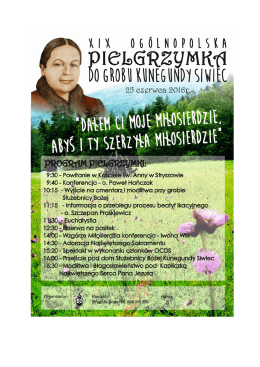 Program pielgrzymki