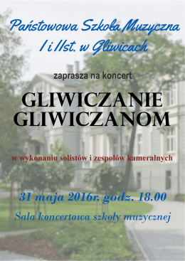 PLAKAT II część koncertu GG 2016