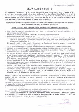 Treść zawiadomienia