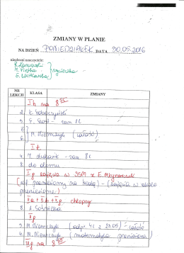 30.05.2016 (poniedziałek)