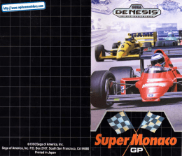 Super Monaco GP - Sega Genesis - Manual
