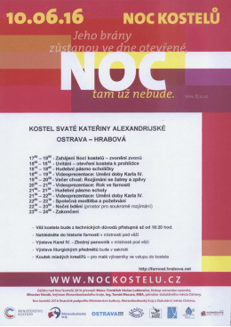 Noc kostelu 2016 A4 - Římskokatolická farnost Ostrava