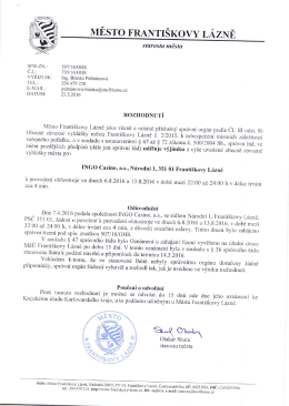 16/099-Udělen&iacute; v&yacute;jimky k proveden&iacute; ohňostroje