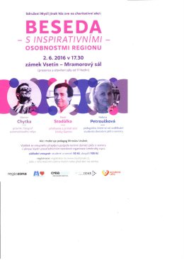 Page 1 sdružení Mysli Jinak Vászve na charitativní akci: BESEDA