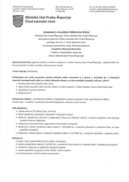 Page 1 W#stská část Praha-Řeparyje : dka: fl:Idhlim kritim 34 Tel