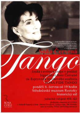 (historický sál), 6.6.2016 od 19:00 hod., Tango