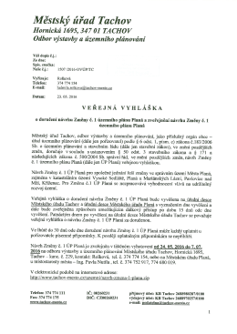 Veřejná vyhláška