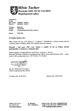 záměr výpůjčky pozemku před rest. Ve Zdi 81.58