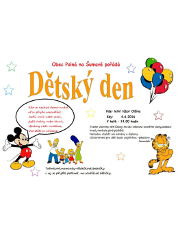 DEN DĚT&Iacute; 2016