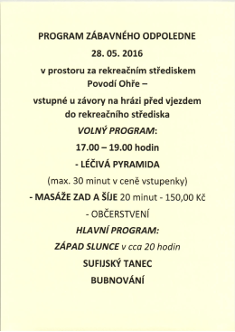 Zábavné odpoledne na Jesenici 28. 05. 2016