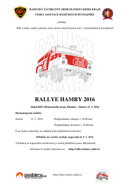 Propozice Rallye Hamry_2016
