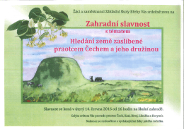 zahradní slavnost Základní školy Břehy 14.6.2016