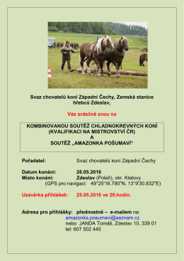 Soutěž koní ve Zdeslavi-28.5.2016