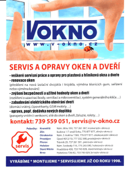 V-OKNO, nabídka služeb