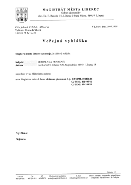 Dokument - Statut&aacute;rn&iacute; město Liberec
