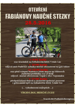 Otevření Fabiánovy cyklostezky 2016