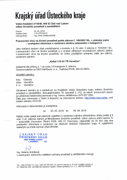 EIA - ozn&aacute;men&iacute; "Kabel 110 kV TR Vern&eacute;řov"