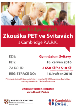 Stáhnout PET - leták pro studenty gymnázia