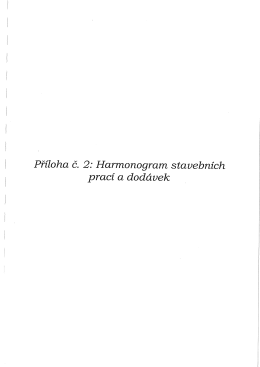 Příloha č. 2: Harmonogram stavebních prací a dodávek