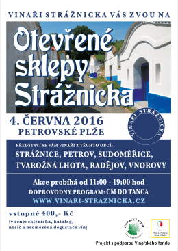 Otevřené sklepy Strážnicka 4.6.2016