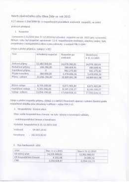 Návrh závěrečného účtu obce r. 2015