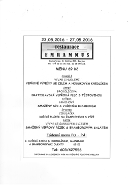 Page 1 23.05.2016 – 27.05.2016 TESÍallraCG • E MI R A M M U S