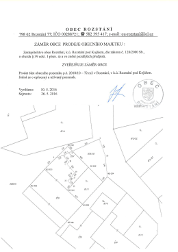 Záměr obce prodeje obecního majetku