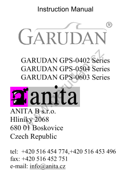 GARUDAN GPS-0402 Series GARUDAN GPS - Anita.cz