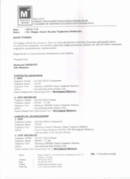 22. OLAĞAN - Malatya SMMM