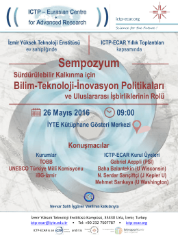 Sempozyum - İzmir Yüksek Teknoloji Enstitüsü