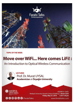 MAY 27 Farabi Talks Meeting | Move over Wifi... Here comes LiFi!