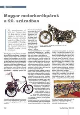 Magyar motorkerékpárok a 20. században