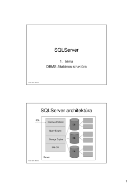 SQLServer SQLServer architektúra
