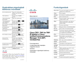 Cisco 7821, 7841 és 7861 IP-telefon a Cisco Unified