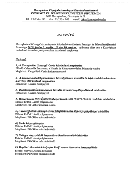 Page 1 Herceghalom K&ouml;zs&eacute;g &Ouml;nkorm&aacute;nyzat K&eacute;pviselő