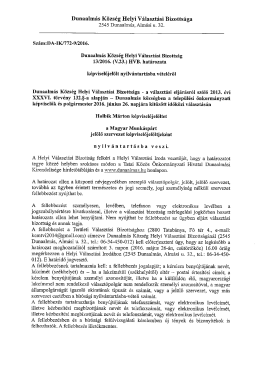 Holbik M&aacute;rton k&eacute;pviselő-jel&ouml;lt nyilv&aacute;ntart&aacute;sba v&eacute;tele