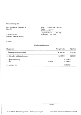 Page 1 Név :Közösségi ház Cím:3240 Parád, Kossuth út 47 Kelt